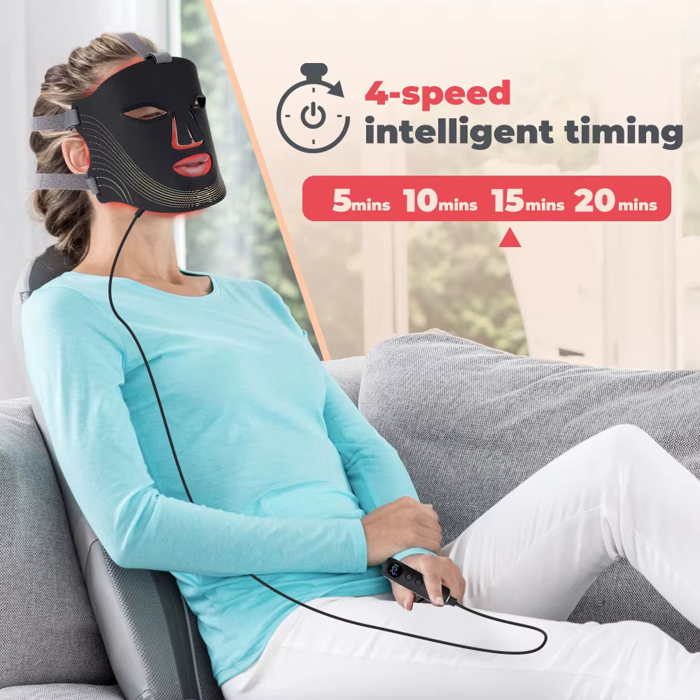 Máscara Facial LED 7 Colores – Rejuvenecimiento Anti-Edad Inalámbrico