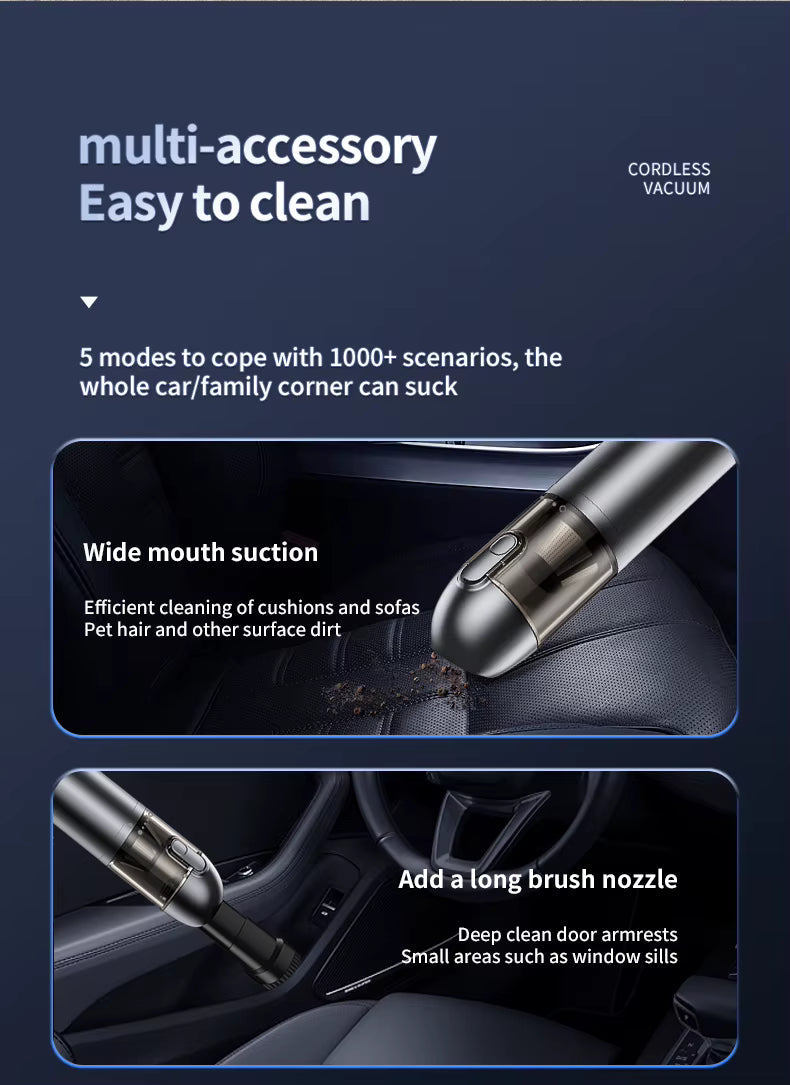 Aspiradora de Mano 15000Pa Inalámbrica 3 en 1