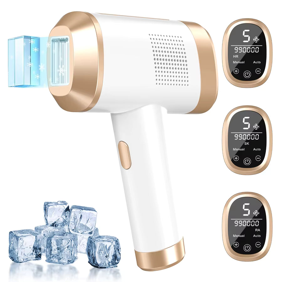 Depiladora Láser IPL de Doble Tubo Profesional y Portátil