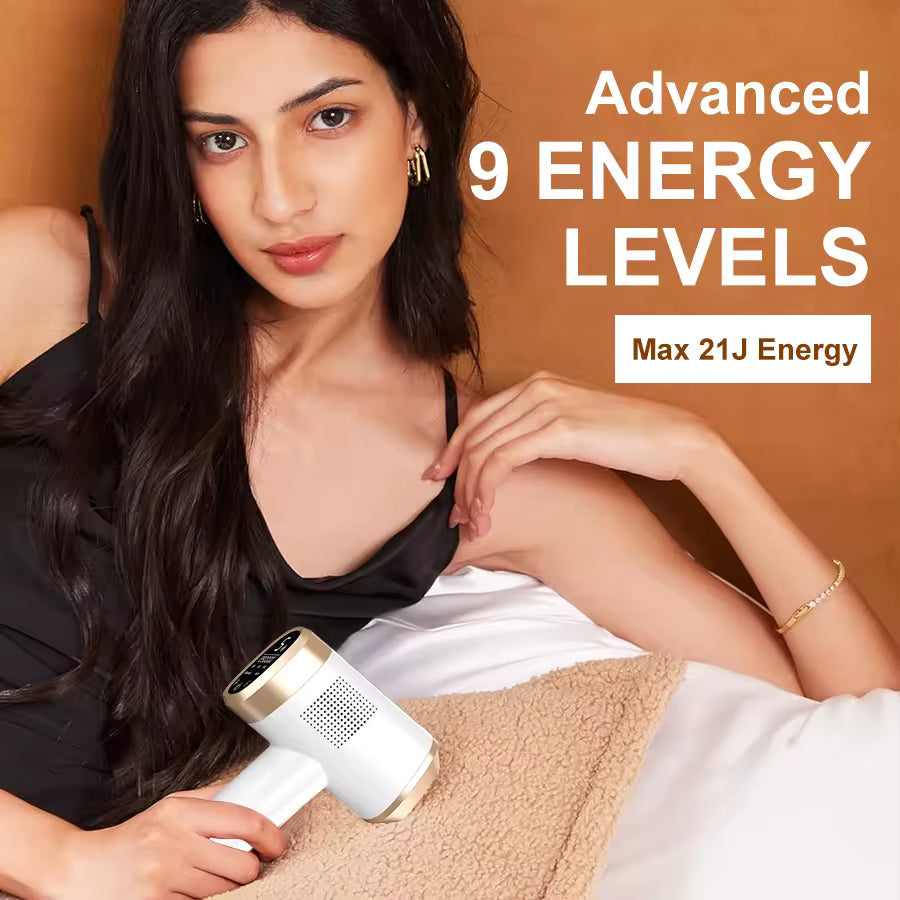 Depiladora Láser IPL de Doble Tubo Profesional y Portátil