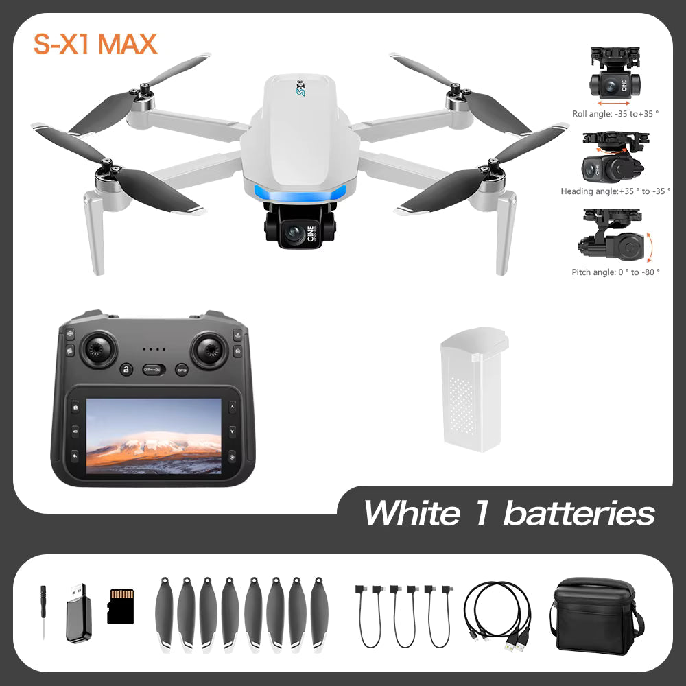 Drone Profesional S-X1 con GPS, Cámara 4K y Gimbal Estabilizador