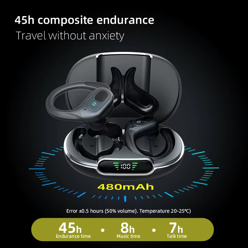 Auriculares Deportivos con Gancho y Cancelación de Ruido