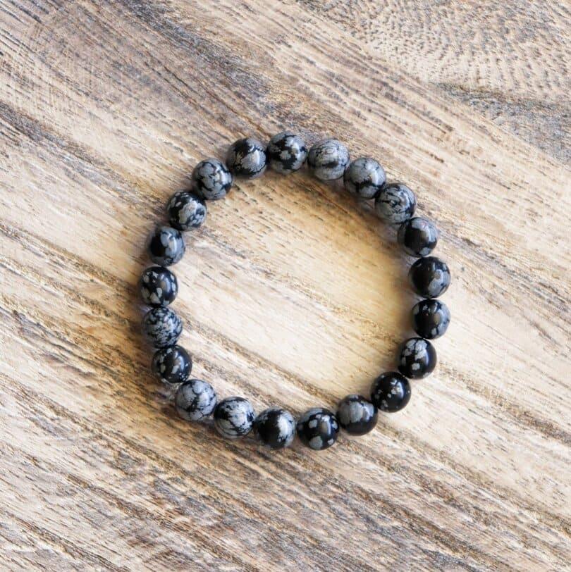 Snow Obsidian Bracelet ✦ Self-knowledge, Balance and Protection