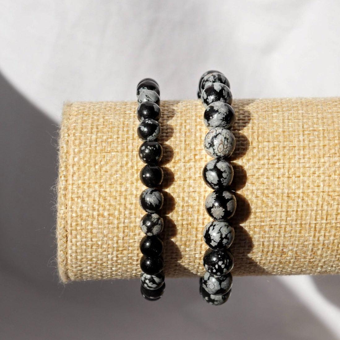 Snow Obsidian Bracelet ✦ Self-knowledge, Balance and Protection