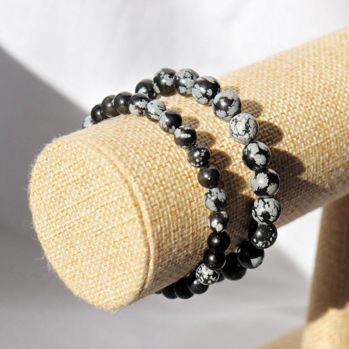 Snow Obsidian Bracelet ✦ Self-knowledge, Balance and Protection